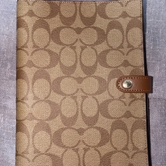 Coach Brown & Tan Signature Tab Organizer - Picture 1 of 4